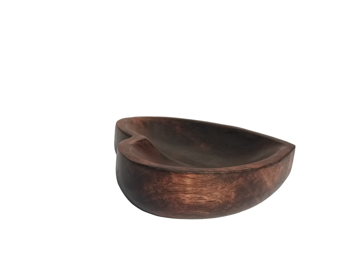 S.B.ARTS Heart Shaped Mango Wooden Salad Bowl Set, Fruit Bowl Set, Candy Cookies Bowl Set, Decorative Bowl Set, Home Décor, (5.5"x5.5"x2") Set of 2