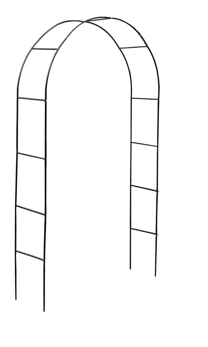 DIVCHI Black Metal Garden Arbour Arch Steel Frame Garden Arch for Climbing Plants, Roses