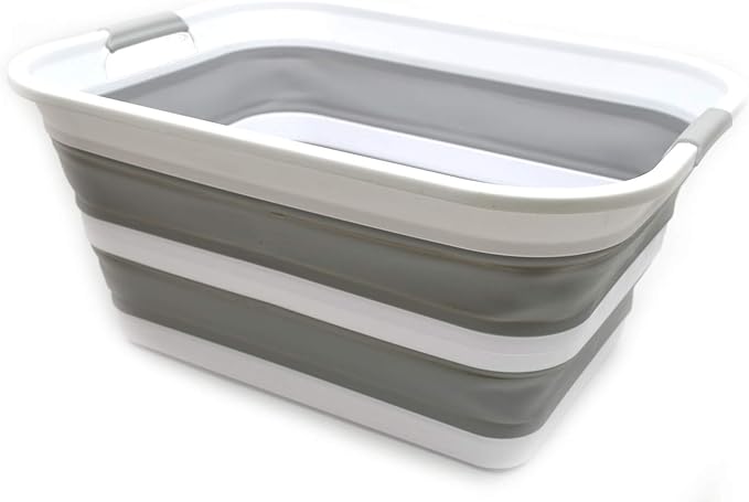 SAMMART 42L Collapsible Plastic Laundry Basket