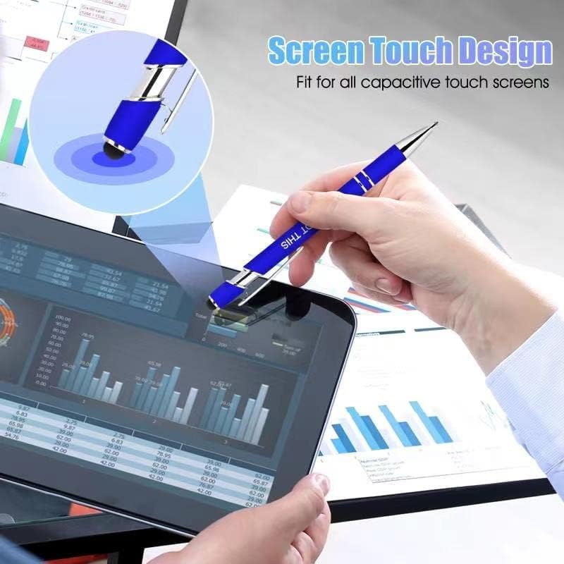 Greengines 50 Pcs Inspirational Pens - Motivational Ballpoint Pens Bulk with quotes Stylus Tip Gifts for School Coworkers Office Supplies Black Ink