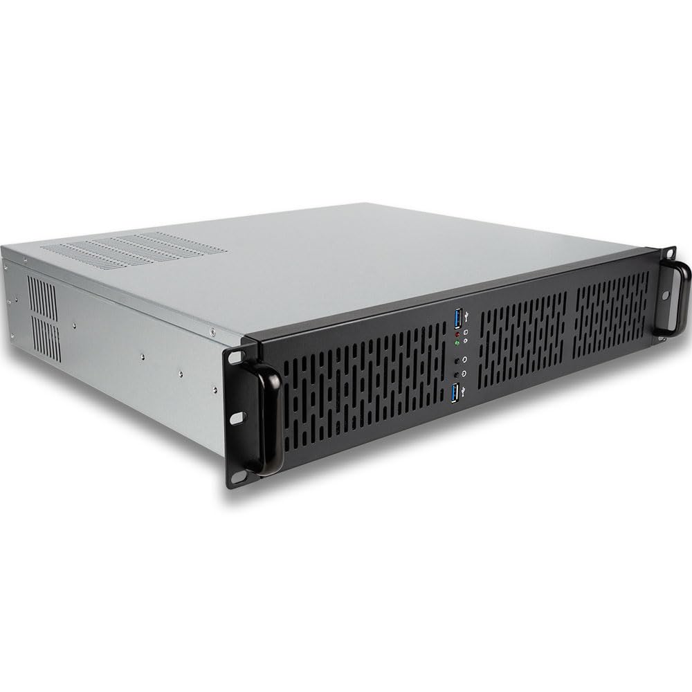 Quiet Rackmount Computer (Intel 10-Core 3.2-4.9GHz Ultra 7 265 CPU, 32GB DDR5 RAM, 2TB SSD, W11 Pro) - 2U Rack Mount Server or Workstation Desktop PC for Home or Business