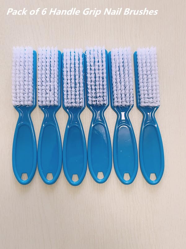 6Pcs Nail Brush for Cleaning Fingernails, Handle Grip Cleaning Brush for Nail