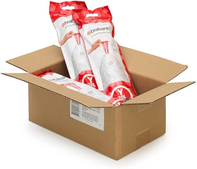 Brabantia PerfectFit Trash Bags Thick Plastic Trash Can Liners