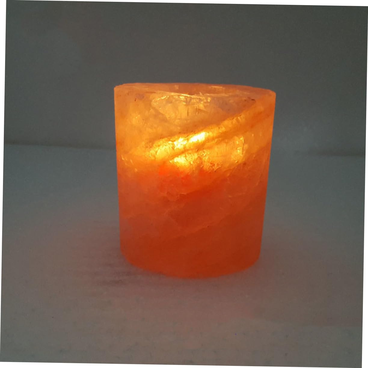LIFKOME Himalayan Salt Candle Holder for Meditation Yoga Desktop Ornament Cozy Home Decor for Parties Craftsmanship Housewarming Present
