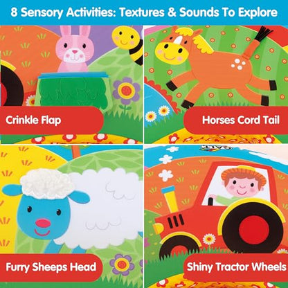 Galt Playnest, Farm - Baby Sit Me Up with Inflatable Ring, Head and Neck Support, 8 Sensory Activities,100cm Diameter and Machine Washable Cover - Easy Travel, Suitable from Birth - Ages 0 Months Plus