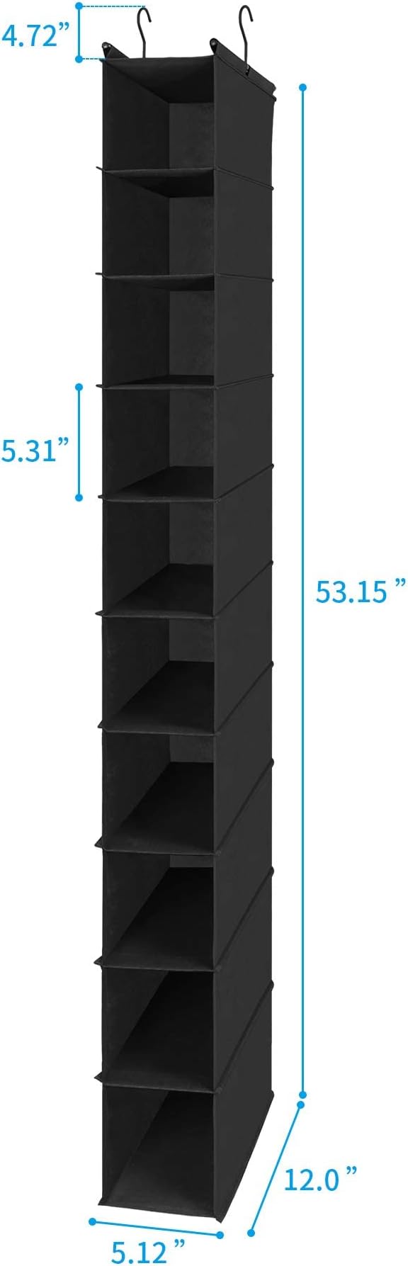 MAX Houser 10-Shelf Hanging Shoe Shelf Organizer, Hanging Shoe Storage