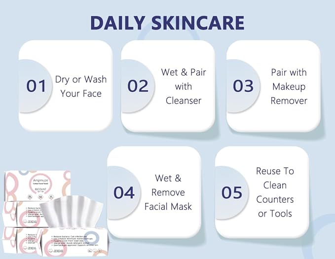 Disposable Face Towels, Biodegradable Dry Wipes