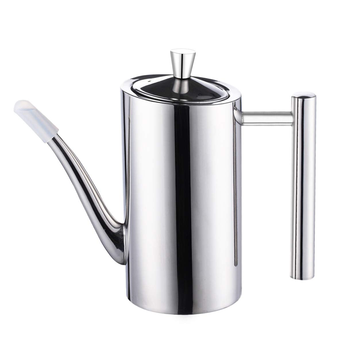 Sumerflos Olive Oil Dispenser Bottle Stainless Steel, 500ml/17oz Drip-Free Pouring Oil Pot Storage Container for Salad and Kitchen Cooking