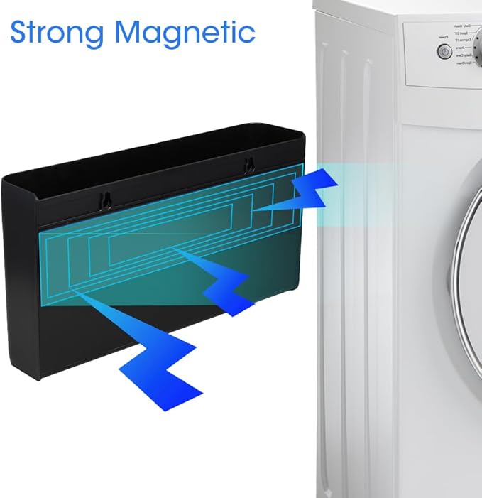 Picowe 3 PCS Magnetic Laundry Storage, Magnetic Storage Box