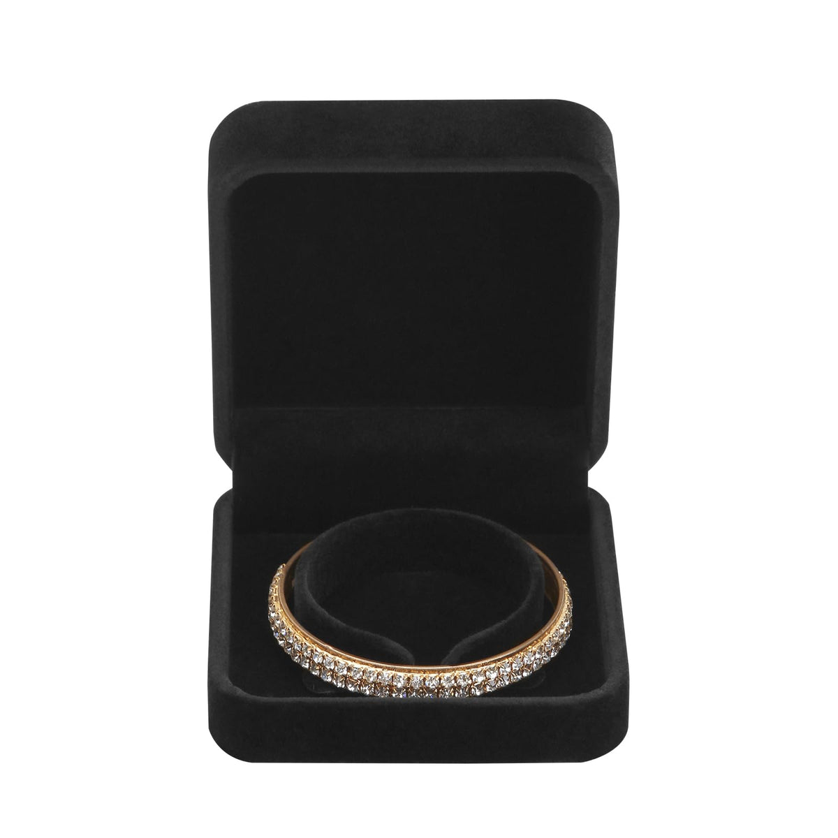 LETURE 4 Pieces Classic Velvet Bracelet Bangle Pendant Necklace Gift Box, Travel Jewelry Box Display Storage Case for Gift, Wedding, Engagement, Proposal, Birthday (Bracelet STYLE 1-4PCS)