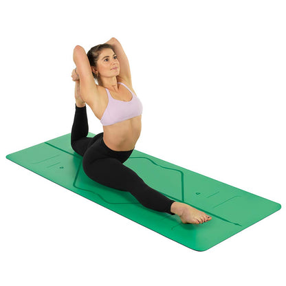Liforme Travel Yoga mat – Patented Alignment System, Warrior-Like Grip, Non-Slip, Eco-Friendly, Ultra-Lightweight and Sweat Resistant, Made with Natural Rubber
