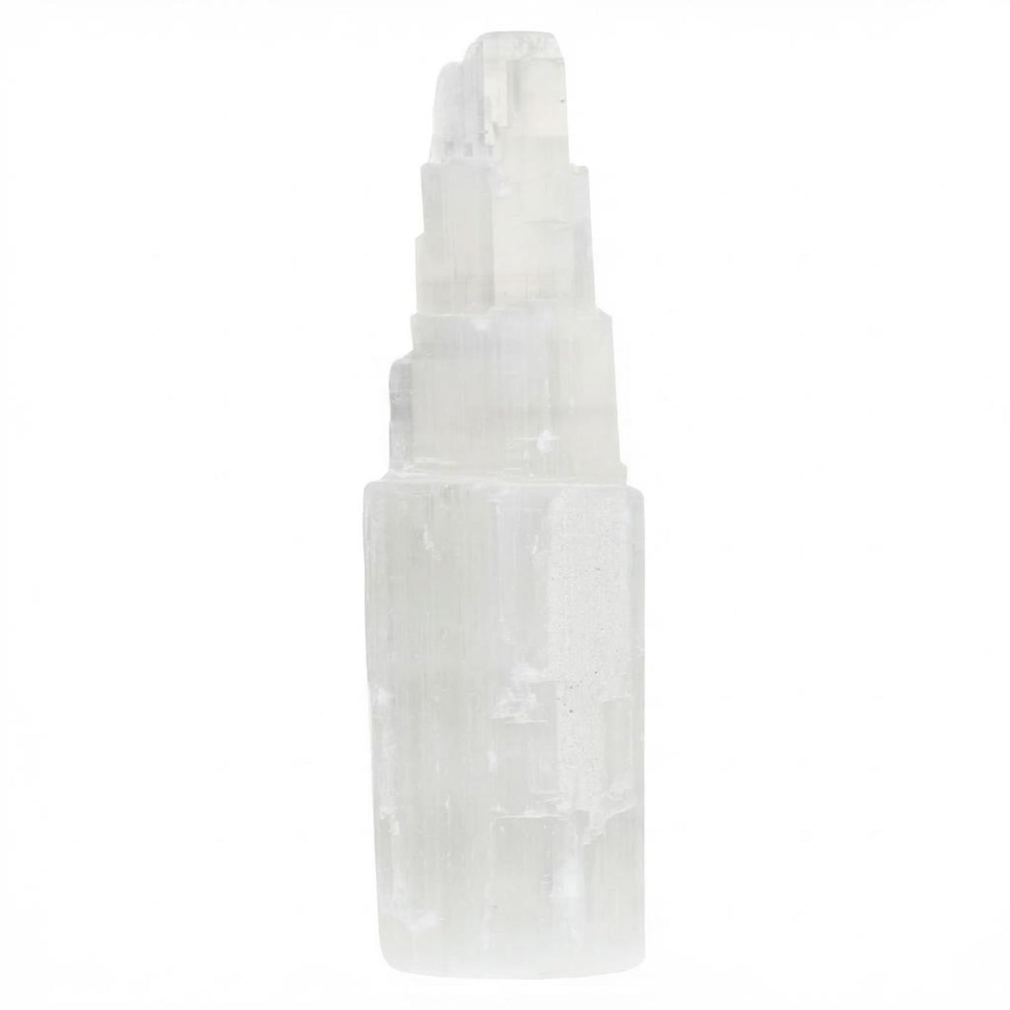 The Chrysalis Stone | Selenite Skyscraper | 8'' Tall | 1 pc | Crystals and Healing Stones, Spiritual Gifts for Women, Reiki, Chakra, Yoga, Meditation Accessories