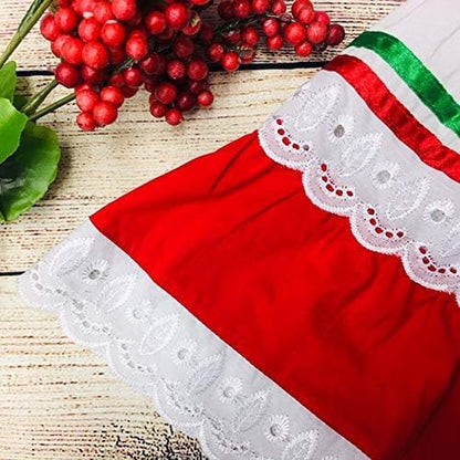 unik Girl's Traditional Mexican Cinco De Mayo Fiesta Dress Red Size 12