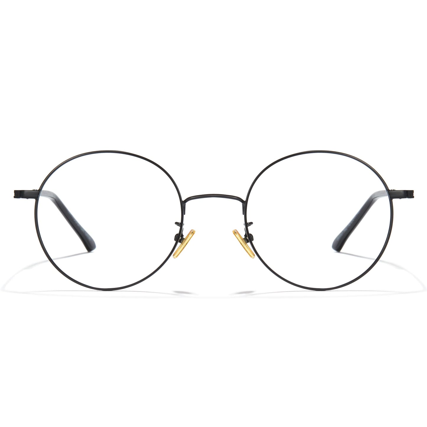 Cyxus Blue Light Glasses for Men Women Round Wire Frame UV Blocking Computer Glasses Clear Lens Metal Ultra Light Eyewear