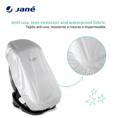 Jané Anti-Thermal Cover for Children's Car Seat, Universal, for Groups 0 1 2 3, Anti-UV, Grey