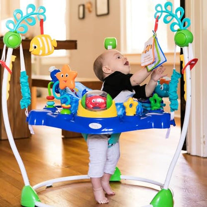 Baby Einstein, Neptune's Ocean Discovery Activity Jumper & Bouncer, Play Centre with Removable Toys, Introduces Numbers and Colours, Languages, 4 Adjustable Heights, 360° Rotation, Ages 6 Months+