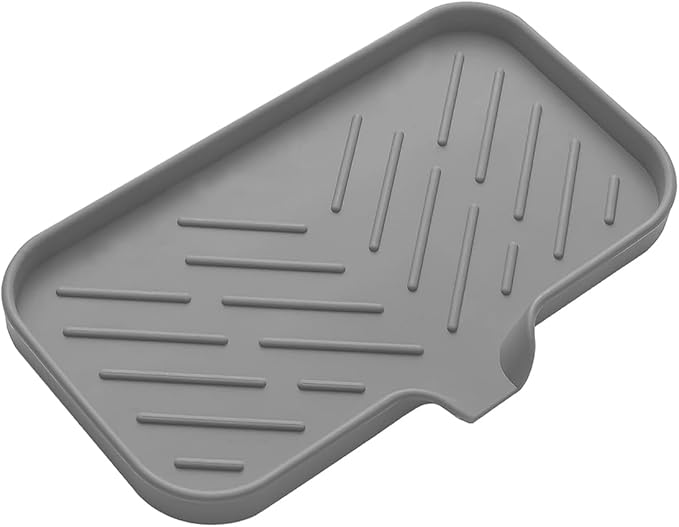 Sponge Holder for Kitchen Sink, Silicone Sponge Dish Tray