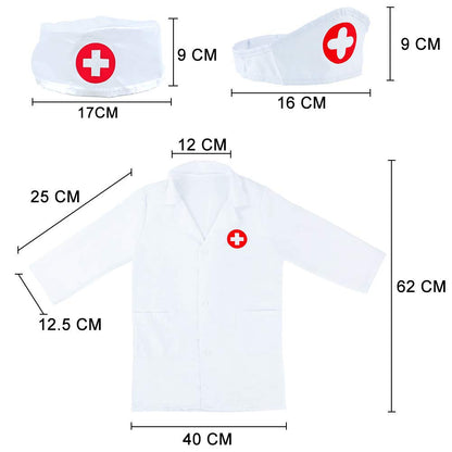 Doctors Set for Kids Role Play Toys Doctors Outfit Doctor Costume Kids Toys for 3 Year Old Girls Boys Lab Coat Kid Clothes Doctor Set Pretend Play Dressing Up 2 3 4 5 6 Year Old Girl Boy Gifts