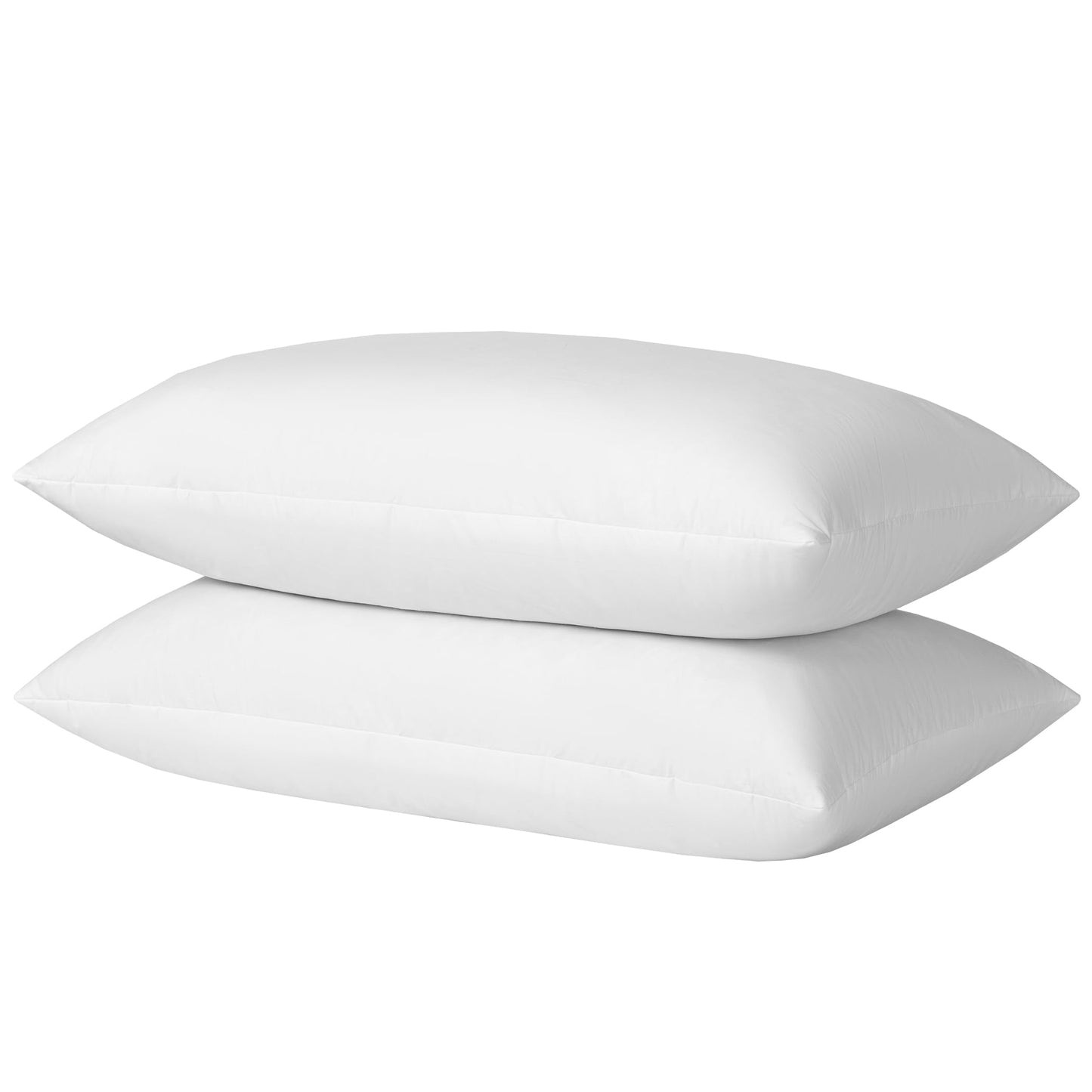 20x20 Decorative Throw Pillow Inserts-Down Feather Pillow Inserts-Square-Cotton Fabric-Set of 2-White.