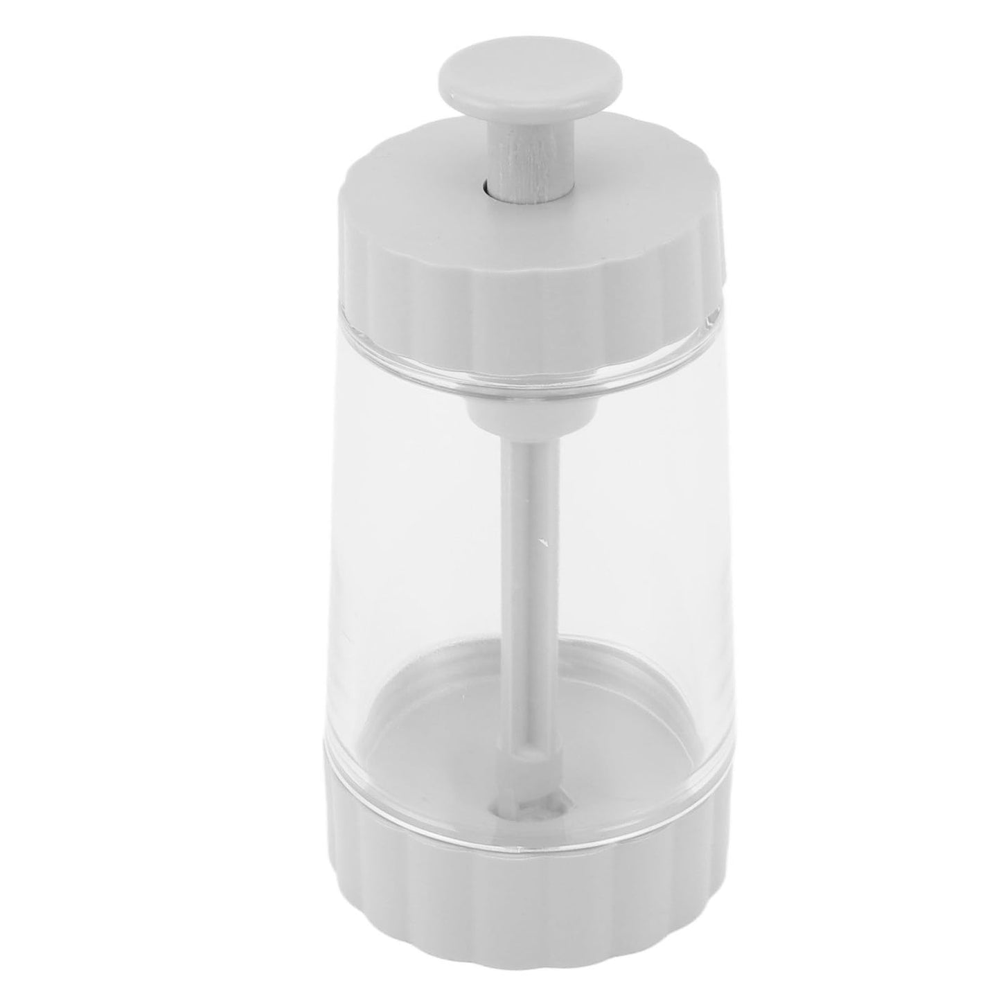 Glass Salt Shaker Dispenser, Quantitative Salt Shaker Ration Dispenser Air Tight Clear Glass Seasoning Bottle for Kitchen Camp (White)