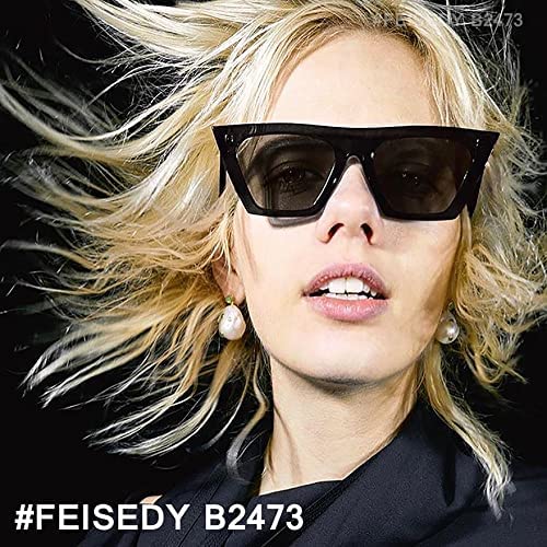FEISEDY Cat Eye Sunglasses for Women - UV400 Protection Rerto Sqaure Cateye Womens Sun Glasses B2473