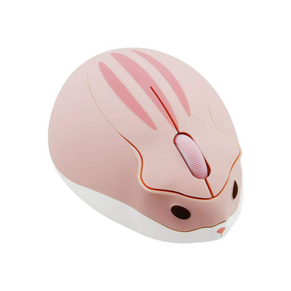 Wireless Mouse Cute Hamster Shape Less Noice Portable Mobile Optical 1200DPI USB Mice Cordless Mouse for PC Laptop Computer Notebook MacBook Kids Girl Boy Men Women Adults School Office Gift (Purple)