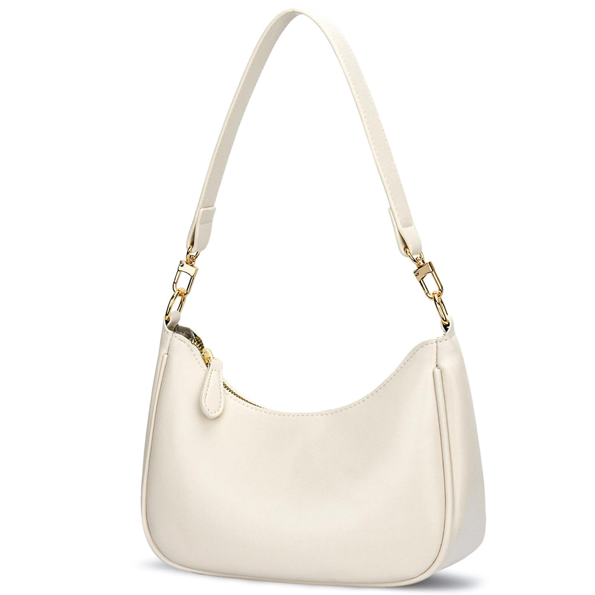 KKXIU Shoulder Bag for Women Cute Hobo and Tote Handbags Retro Clutch Underarm Purse with 2 Removable Straps (Beige)