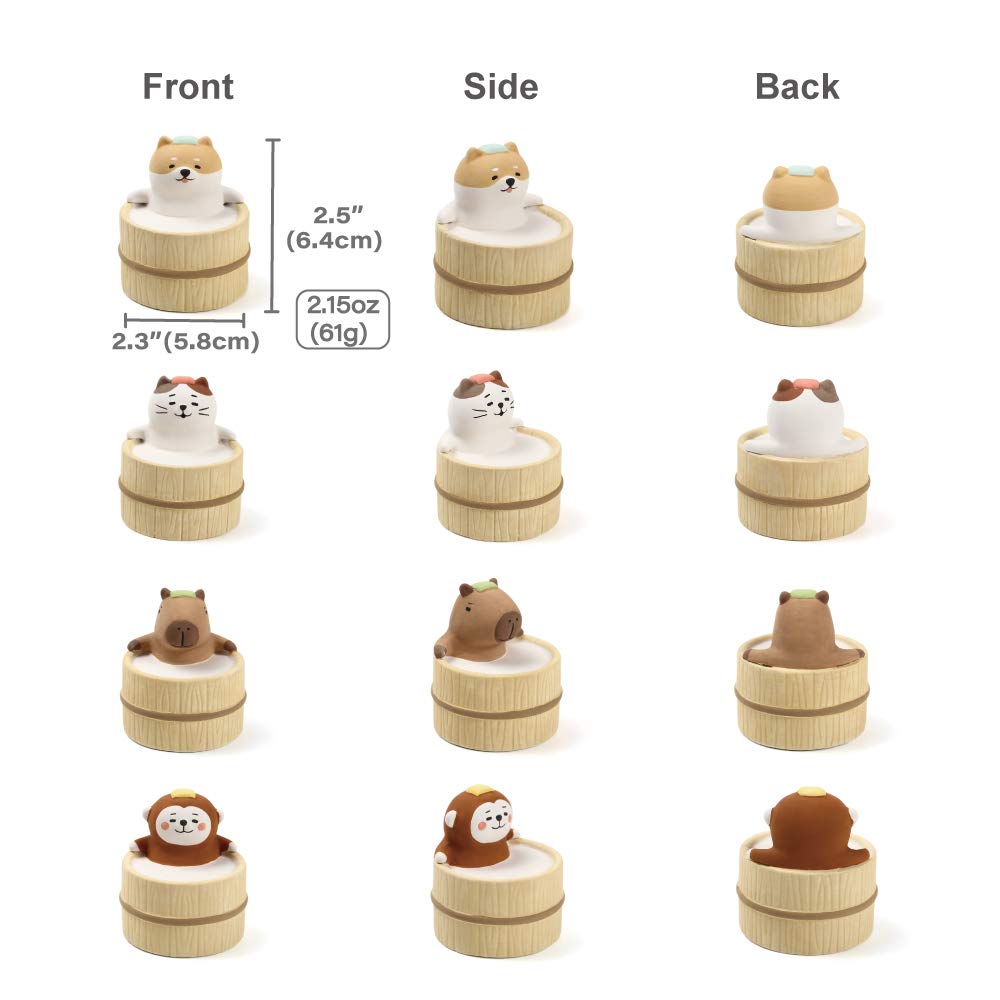 Aroma Ceramic Stone Diffuser [Japan Import] Aromatherapy Essential Oil Diffuser, Non Electric, Passive, Unique, Cute, Animal, Design for Women, Men, and Gifts (Bathing Capybara)