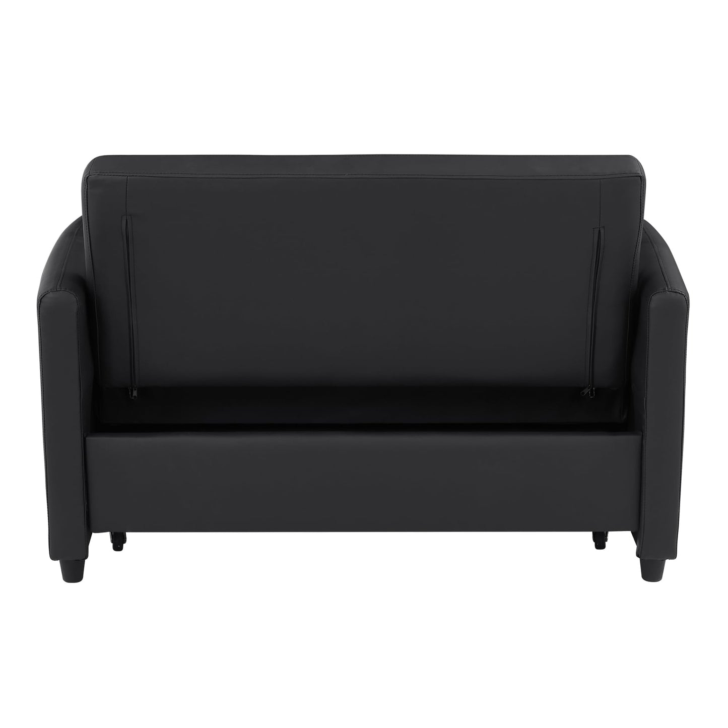 Eafurn Convertible Sleeper Sofa Bed Modern PU Leather Loveseat Sofa with Pull-Out Bed, Futon Loveseat Couch for Small Spaces, Office, Guest Room, Living Room,RV, with USB Charging Port
