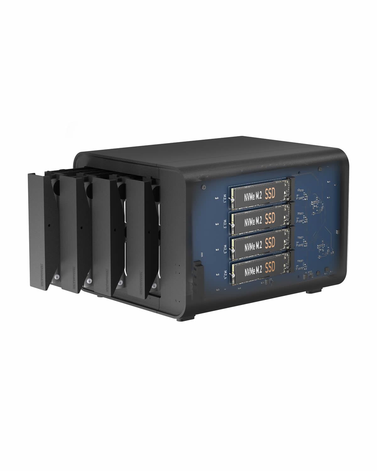 TERRAMASTER D8 Hybrid HDD NVMe Enclosure USB 3.2 Gen 2 10Gbps Type C 8Bay USB Storage (Diskless)