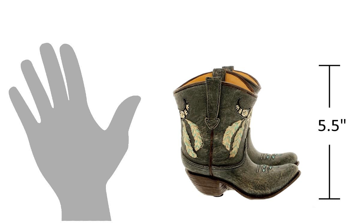 The Bridge Collection Western Cowboy Boot Salt and Pepper Shaker Set - Country Kitchen Table Decor - Unique Farmhouse Dining Accent