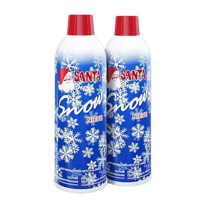 Prextex 2 Pack Fake Snow Spray for Christmas Tree - Quick-Dry Textured Christmas Tree Flocking Spray in 13oz Aerosol Bottles for Decorating and Crafts - Artificial Snow Flock for Windows and Mirrors
