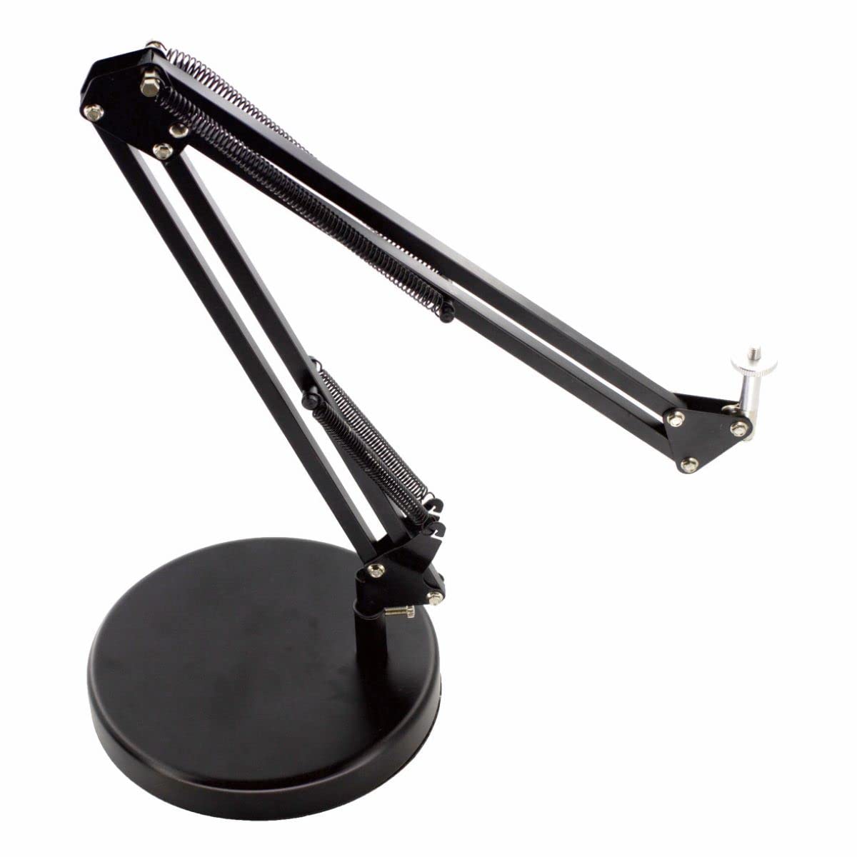 Desk Lamp Base: Round inches Mounting Stand for Desk Lamps,Magnifying Glass with Light,Mic Arm Desk Mount,Swing Arm Desk Lamp,for Home Office,Compatible for lk-1 cl-2 (Black)