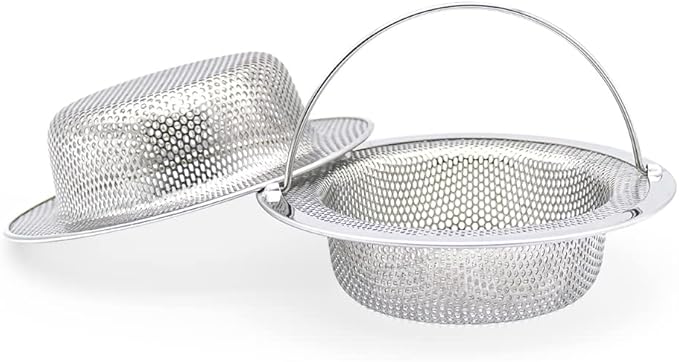 2 Pack Premium 304 Stainless Steel Kitchen Sink Strainer