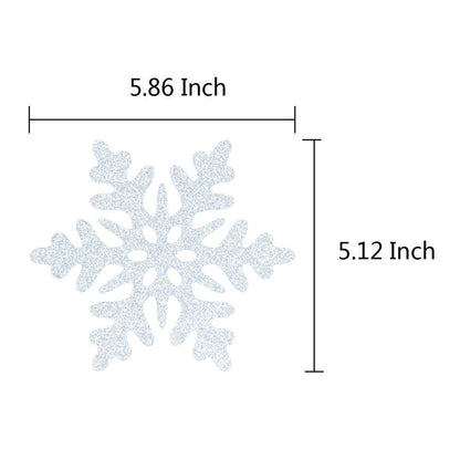 GOER 36 Pcs Snowflake Hanging Swirls for New Year Christmas Winter Party Decorations