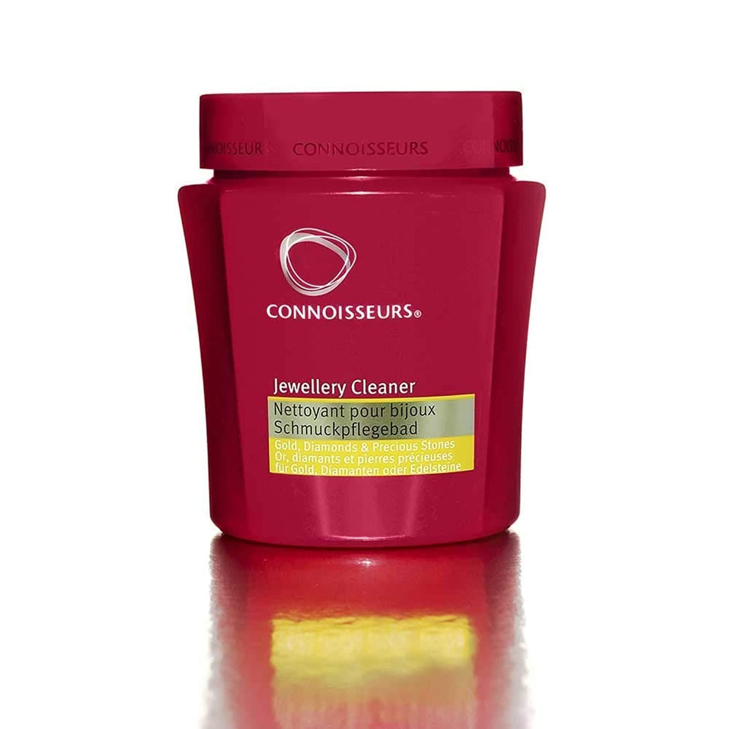 Connoisseurs Jewellery Cleaning Bath - Liquid Cleaner Solution for Gold, Diamonds, Platinum & Precious Stones - Dip Tray & Brush Included - 250ml