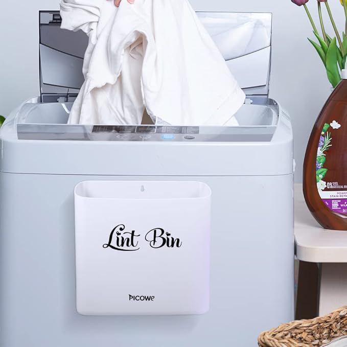 Picowe Magnetic Laundry Storage, Large Lint Holder Bin