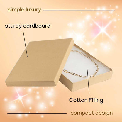 Jewelry Gift Boxes 6 Pack 7x5.5x1 inch Cardboard Jewelry Box, Cotton Filled Small Jewelry Gift Boxes With Lids | For Jewelry Packaging Bracelet, Necklace, Earring, Gift Boxes For Presents (Brown)