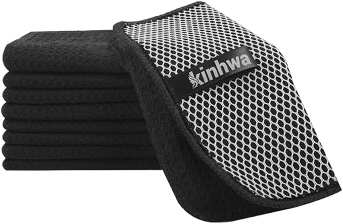 KinHwa Kitchen Washcloths for Dishes Absorbent Microfiber Dish Cloths Quick Dry