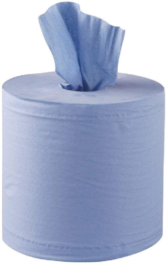 12 Roll Pack 2ply 80 Metre X 170 Millimetre Blue Centrefeed Embossed Paper Towel Rolls - 12 Rolls Total…