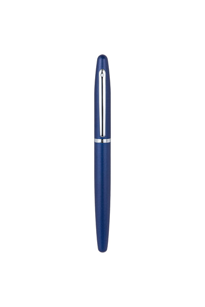 Sheaffer VFM Neon Blue Fountain Pen with Chrome Trim and Fine Nib