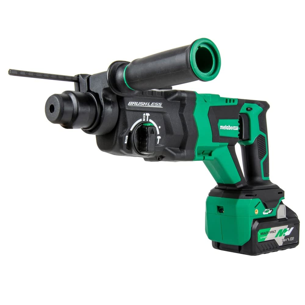 Metabo HPT 36V MultiVolt™ Brushless SDS Plus 1-1/8" D-Handle Rotary Hammer, Cordless Rotary Hammer Tool Body Only, High Impact Energy 2.3 ft-lbs, Ergonomic Design, Tool Body Only, DH3628DDQ4