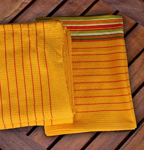 Urban Villa Kitchen Towels Waffle Stripes Dish Towels