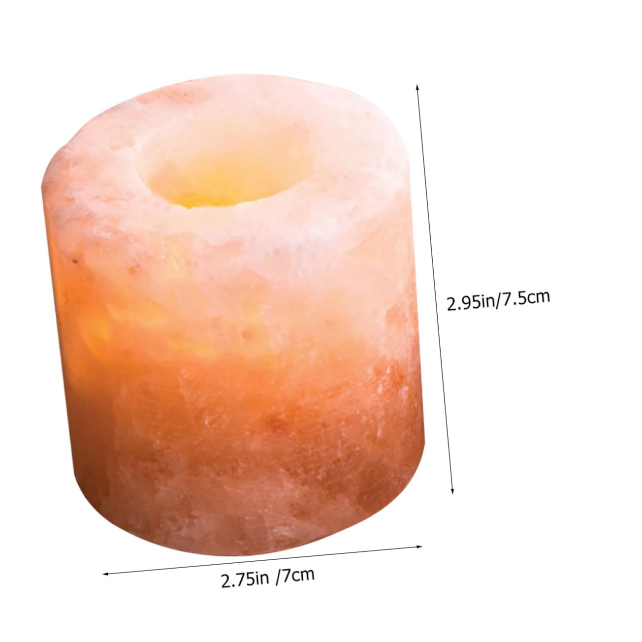 VOSAREA Himalayan Salt Candlestick Holder Decorative Candle Stand for Meditation Yoga Home Decor Natural Crystal Salt Material for Living Room Wedding Centerpieces