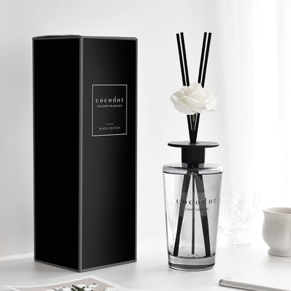 COCODOR White Flower Reed Diffuser/April Breeze / 500ml / 1 Pack/Large Capacity Scent Diffuser for Bathroom Kitchen Bedroom Shelf Décor