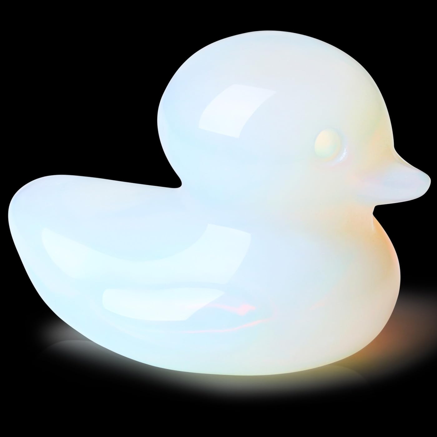 DUQGUHO Duck Figurine Statue Funny Deocr Gifts Opal Crystals Stones Lucky Duck Collectible for Mom Gifts Home Desk Office Deocration 1PC
