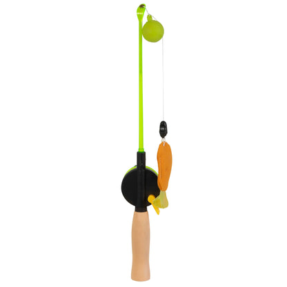 Mad Cat Go Fish Light Up Wand Teaser Cat Toy with Catnip & Silvervine Pack of 1 | Interactive Light-Up Fishing Wand for Chasing, Jumping & Exercise