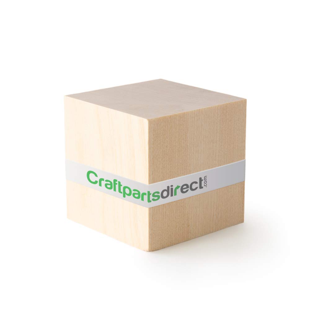 1.5 inch Wood Blocks - Natural Unfinished Craft Wooden Cubes -by CraftpartsDirect - 10 Pack