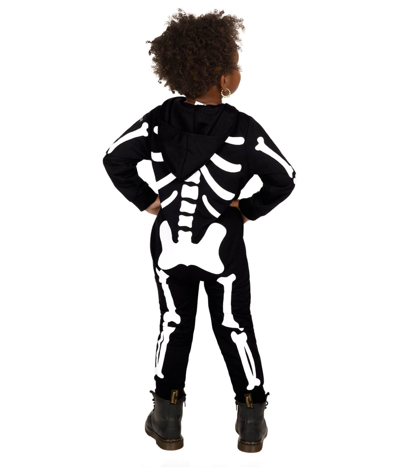 Tipsy Elves Kids Skeleton Halloween Costume Jumpsuit for Babies and Toddlers - Unisex Sizing - Spooky White Skeleton Halloween Costume For Boys and Girls Size 3T