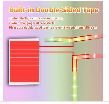 NBBUFF - Led Lights for Bedroom, 50ft (1 Roll), RGB Color Changing LED Strip Lights with 60 Key Remote and APP Control, Music Sync LED Lights for